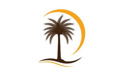 Date fruit tree icon vector illustration logo template v.5