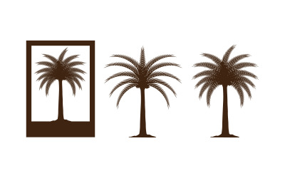 Dattelfruchtbaum-Symbol, Vektor-Illustration, Logo-Vorlage v.7