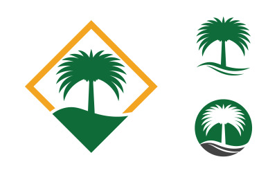 Dattelfruchtbaum-Symbol, Vektor-Illustration, Logo-Vorlage v.8