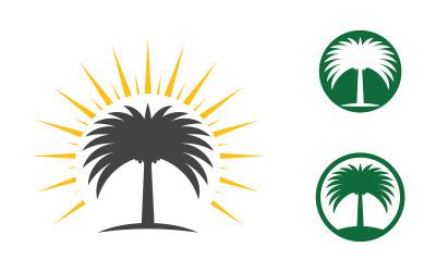 Dattelfruchtbaum-Symbol, Vektor-Illustration, Logo-Vorlage v.9