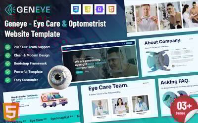 Geneye - Göz Bakımı ve Optometrist Web Sitesi Şablonu