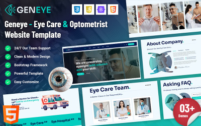 Geneye - Modèle de site Web pour soins oculaires et optométristes