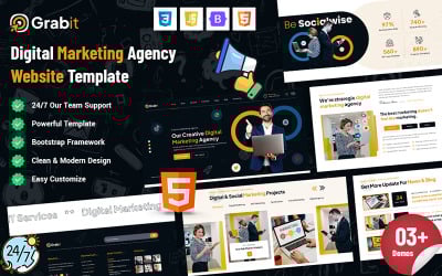 Grabit - Website-Vorlage für digitales Marketing