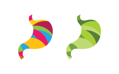 Medizinisches Gesundheitssymbol für die Magenpflege, Logo-Design-Vorlage v.3