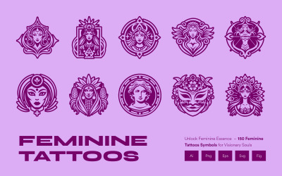 Modern Feminine Tattoos Symbols