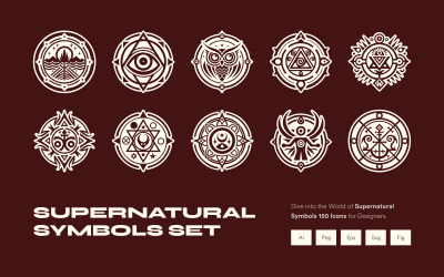 Modern Supernatural Symbols Set