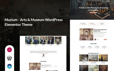 Muzium - šablona WordPress Elementor pro umění a muzea