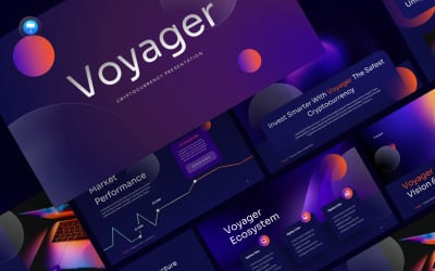 Voyager Kryptowährung Keynote-Vorlage