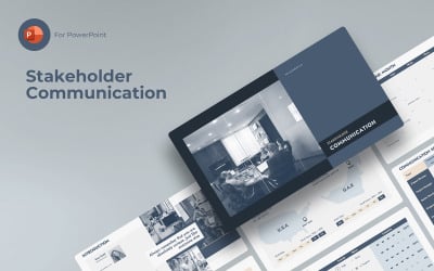 Az érdekelt felekkel kapcsolatos kommunikációs terv PowerPoint sablon