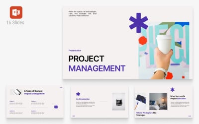 Elegancki szablon programu PowerPoint do zarządzania projektami