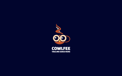 Logo mascotte semplice Cowlfee