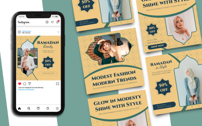 Modello di post Instagram per la vendita del Ramadan 893