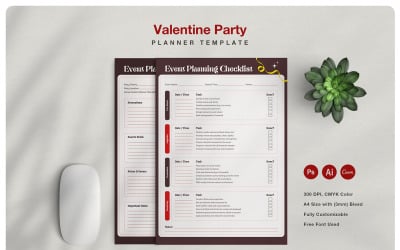 Sevgililer Günü Partisi Planlayıcı Şablonu