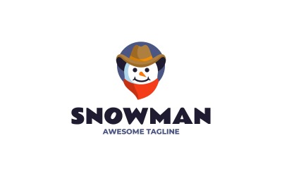 Snowman Simple Mascot Template 33
