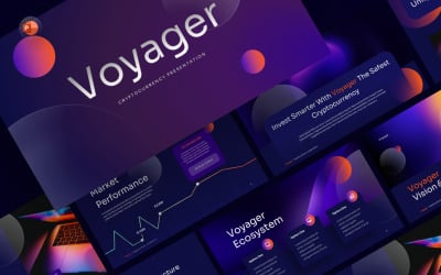 Voyager Kryptowaluta Szablon PowerPoint