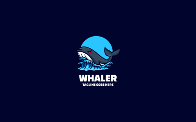 Whaler Simple Mascot Logo