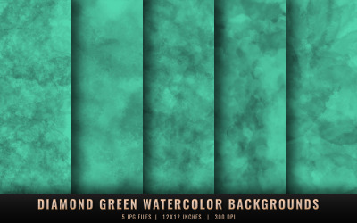Акварельные фоны Diamond Green