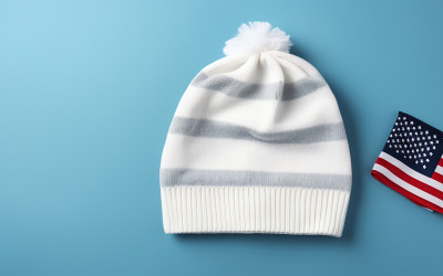 Berretto bianco, design del berretto, mockup del berretto vuoto