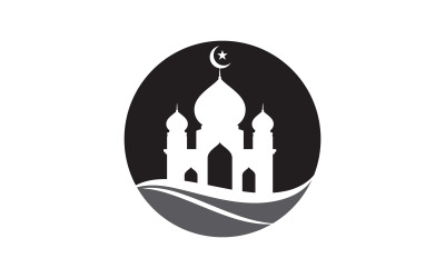 Design-Vorlage für die Illustration des Logos einer islamischen Moschee, v.12