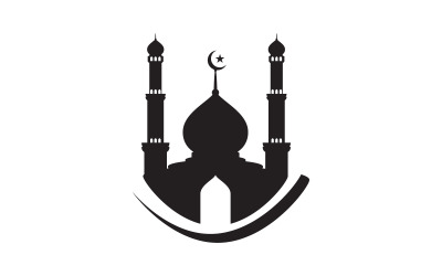Design-Vorlage für die Illustration des Logos einer islamischen Moschee v.14