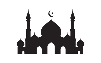 Design-Vorlage für die Illustration des Logos einer islamischen Moschee, v.22
