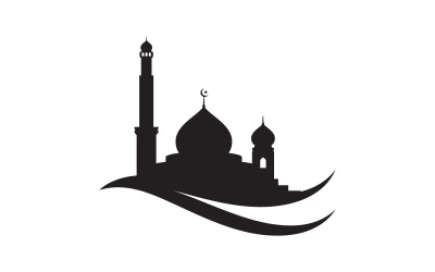 Design-Vorlage für die Illustration des Logos einer islamischen Moschee v.24