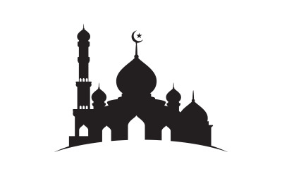 Design-Vorlage für die Illustration des Logos einer islamischen Moschee, v.29