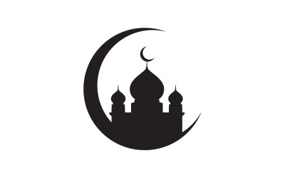 Design-Vorlage für die Illustration des Logos einer islamischen Moschee, v.38