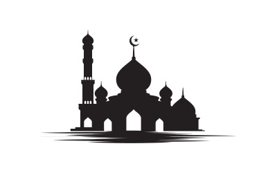 Design-Vorlage für die Illustration des Logos einer islamischen Moschee, v.42