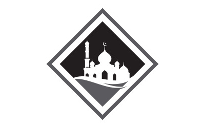 Islamic Building Mosque Logo Illustration design template v.11