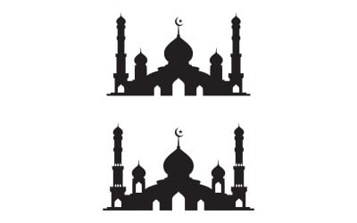 Islamic Building Mosque Logo Illustration design template v.15