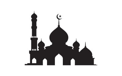 Islamic Building Mosque Logo Illustration design template v.18