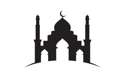 Islamic Building Mosque Logo Illustration design template v.28