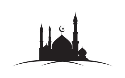 Islamic Building Mosque Logo Illustration design template v.32