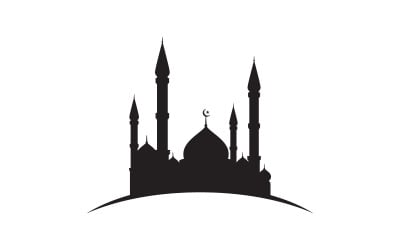 Islamic Building Mosque Logo Illustration design template v.34