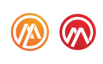 M Lettera Logo Modello aziendale illustrazione vettoriale design v.12
