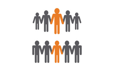 Persone Icona lavoro gruppo Formazione Illustrazione vettoriale design v.2