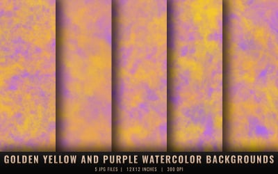 Sfondi acquerello giallo oro e viola