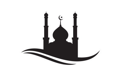 Szablon projektu logo meczetu budynku islamskiego v.9