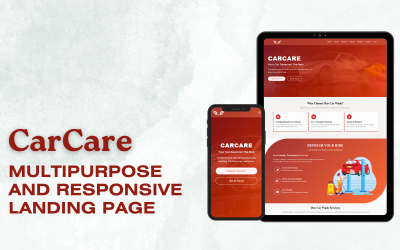 CarCare – Autómosási szolgáltatások nyitóoldalsablonja