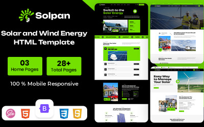 Solpan - Modelo HTML de Energia Solar e Eólica