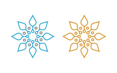 Beauty flower illustration vector icon logo design template v.1