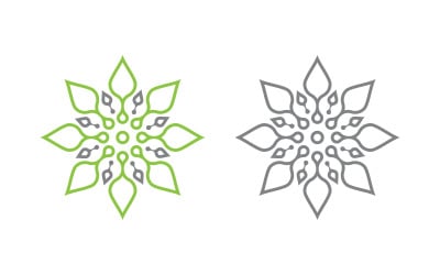 Beauty flower illustration vector icon logo design template v.4