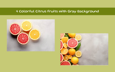 Colorful Citrus Fruits Background AI image