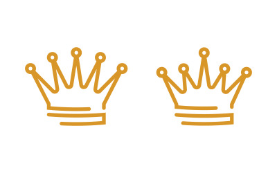 Corona del re Modello di logo di lusso icona vettoriale V.5