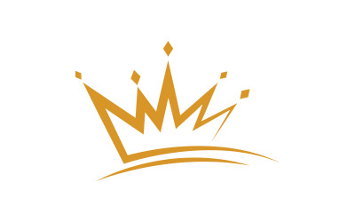Corona del re Modello di logo di lusso icona vettoriale V.8