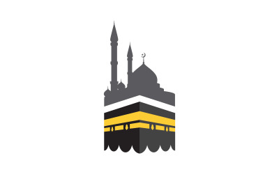 Designvorlage für Kaaba-Vektorillustrationssymbole v.16