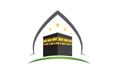 Designvorlage für Kaaba-Vektorillustrationssymbole v.18
