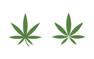 Illustrazione del simbolo del segno della marijuana della canapa design v.5