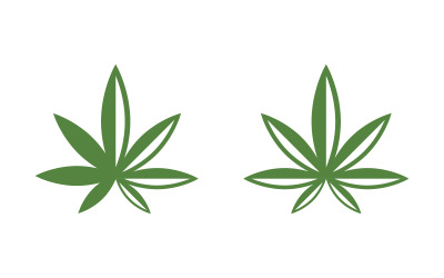 Illustrazione del simbolo del segno della marijuana della canapa design v.6